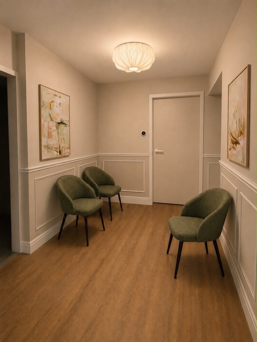 La salle d'attente du cabinet